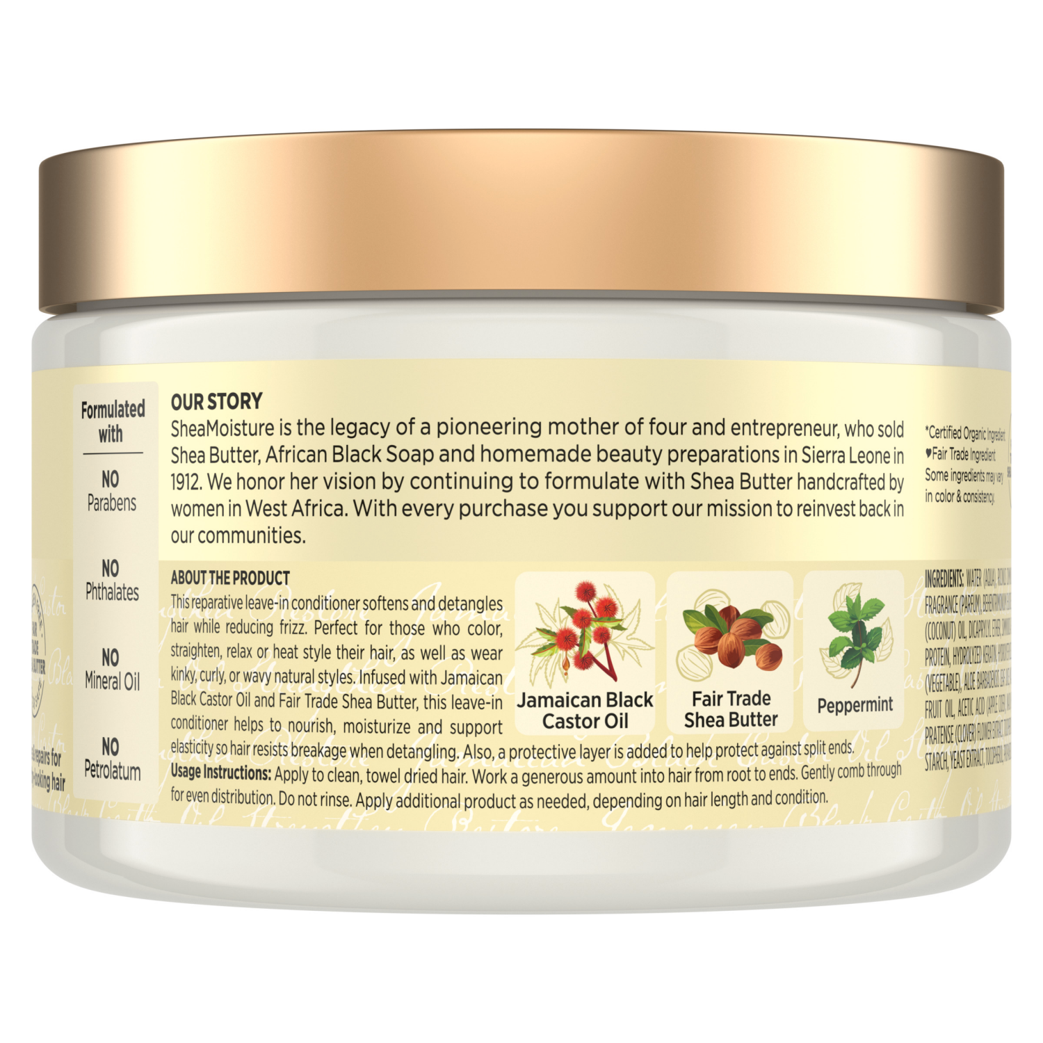 slide 5 of 6, SheaMoisture Jamaican Black Castor Oil Leave In Conditioner 100% Pure Jamaican Black Castor Oil 11.5 oz, 11.5 oz