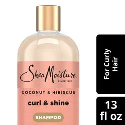 SheaMoisture Curl and Shine Coconut Shampoo Coconut & Hibiscus 13 oz