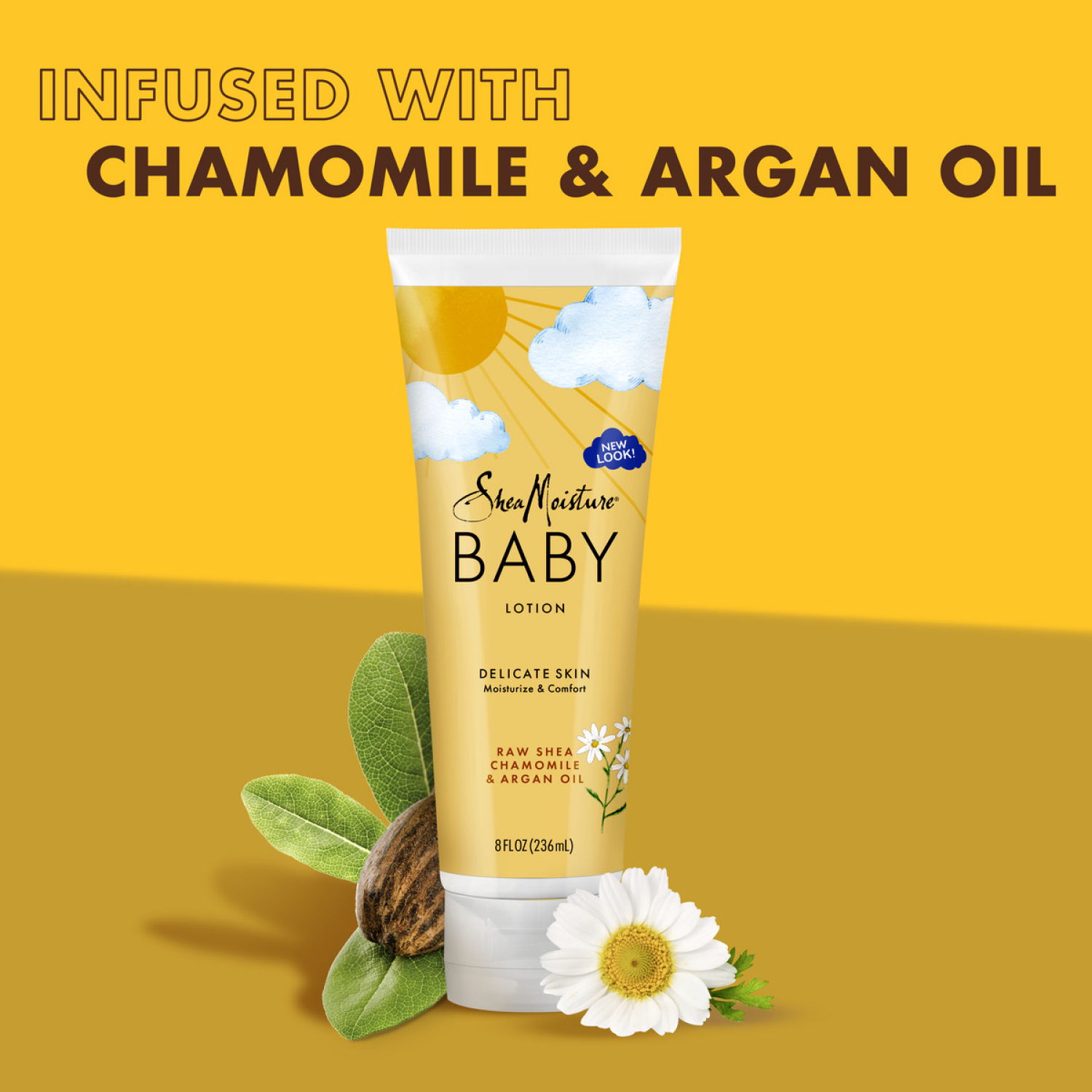 slide 3 of 5, SheaMoisture Raw Shea Chamomile & Argan Oil Baby Lotion 8 fl oz, 8 fl oz