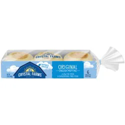 Crystal Farms Original Fork Split English Muffins