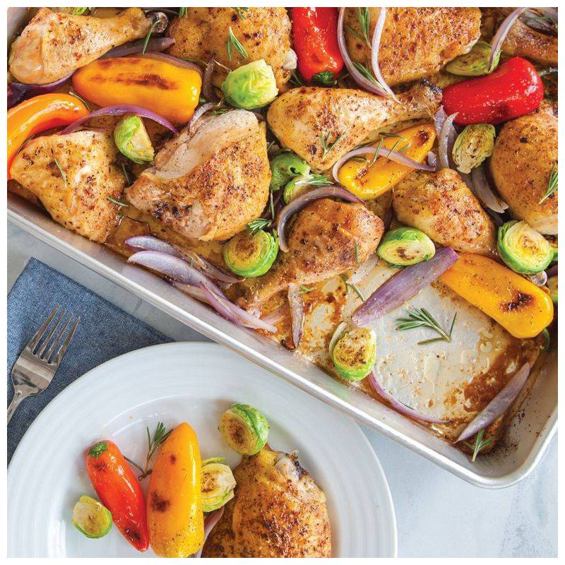 slide 3 of 3, Nordic Ware 17.9"x13" Aluminum Naturals High Sided Cake Sheet Pan: Hand Wash, Oven-Safe Baking Pan, Silver, 1 ct