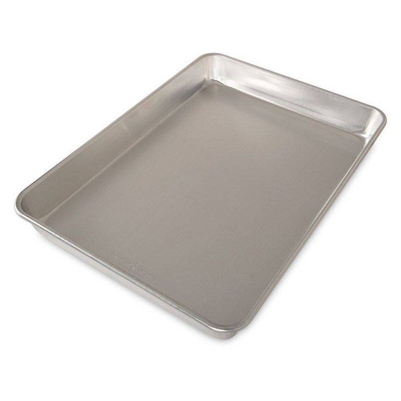 slide 1 of 3, Nordic Ware 17.9"x13" Aluminum Naturals High Sided Cake Sheet Pan: Hand Wash, Oven-Safe Baking Pan, Silver, 1 ct