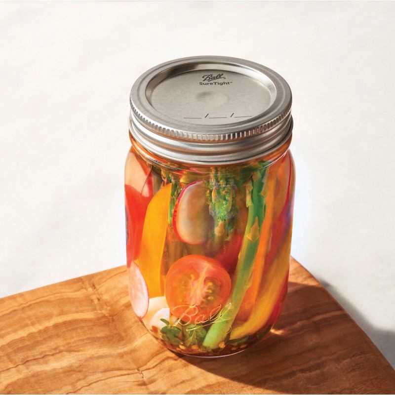 slide 3 of 4, Ball 12pk Regular Mouth Mason Jar Lids Without Bands: Silver Metal Canning Jar Lids, Hand Wash, 2.75" Neck Diameter, 12 ct