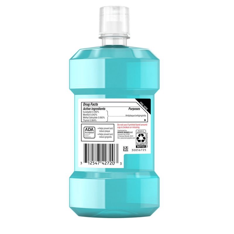 slide 2 of 16, Listerine Antiseptic Mouthwash for Bad Breath and Plaque Cool Mint - 250ml, 250 ml