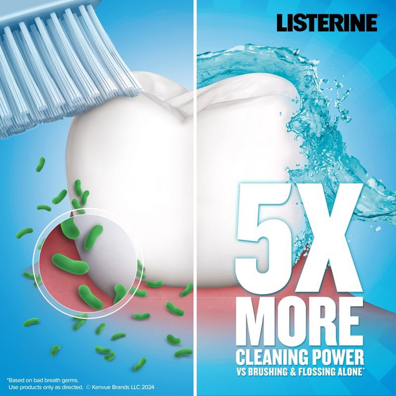 slide 4 of 10, Listerine Ultraclean Tartar Control Antiseptic Mouthwash Cool Mint - 500ml, 500 ml