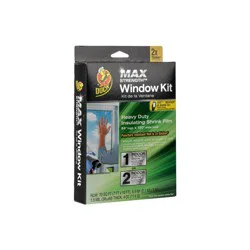 Duck 84" x 120" Max Strength Indoor Window Film Insulation Kit: Clear Polyethylene Windows Insulator Kit