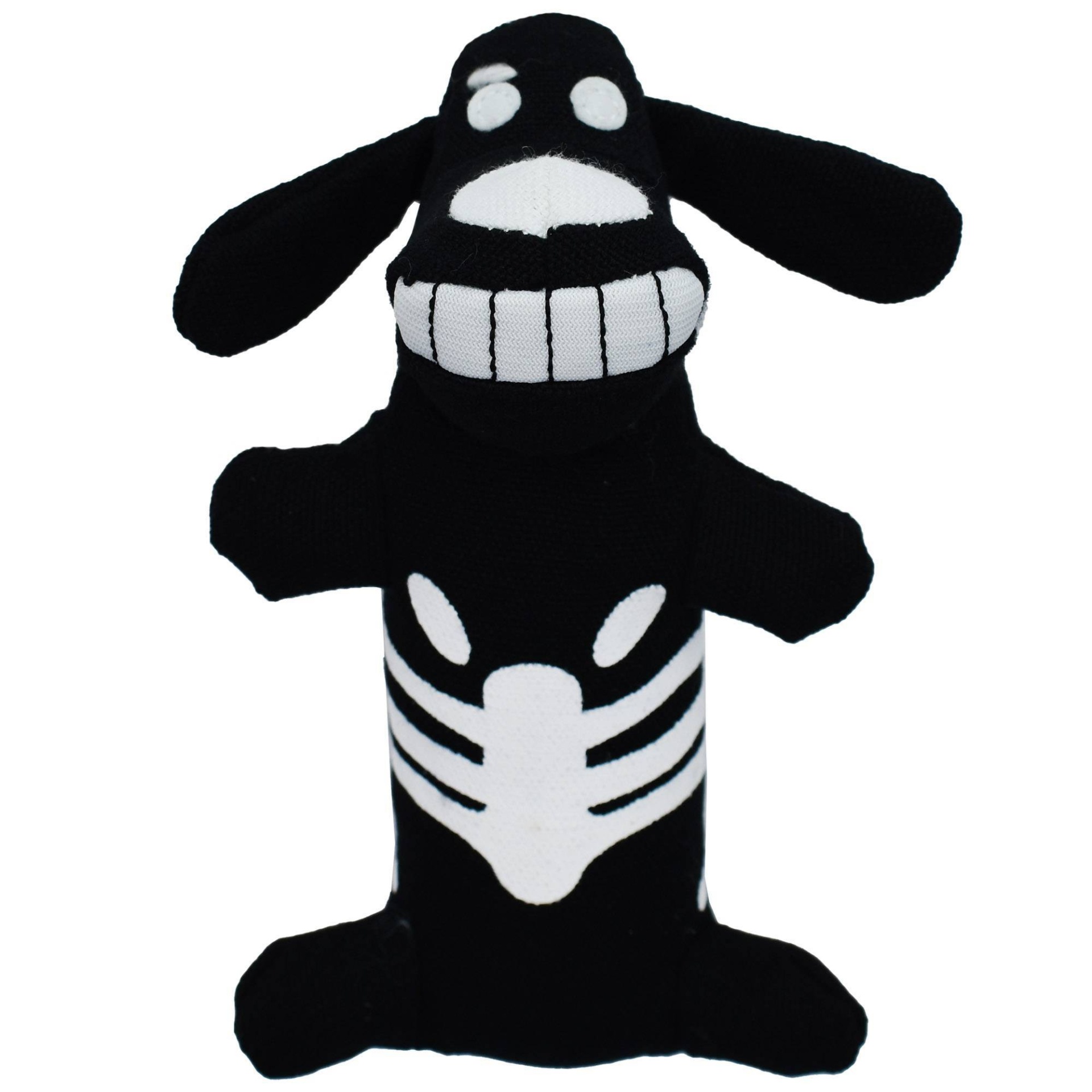 slide 1 of 3, Multipet Loofa Skeleton Halloween Dog Toy - Gray, 1 ct