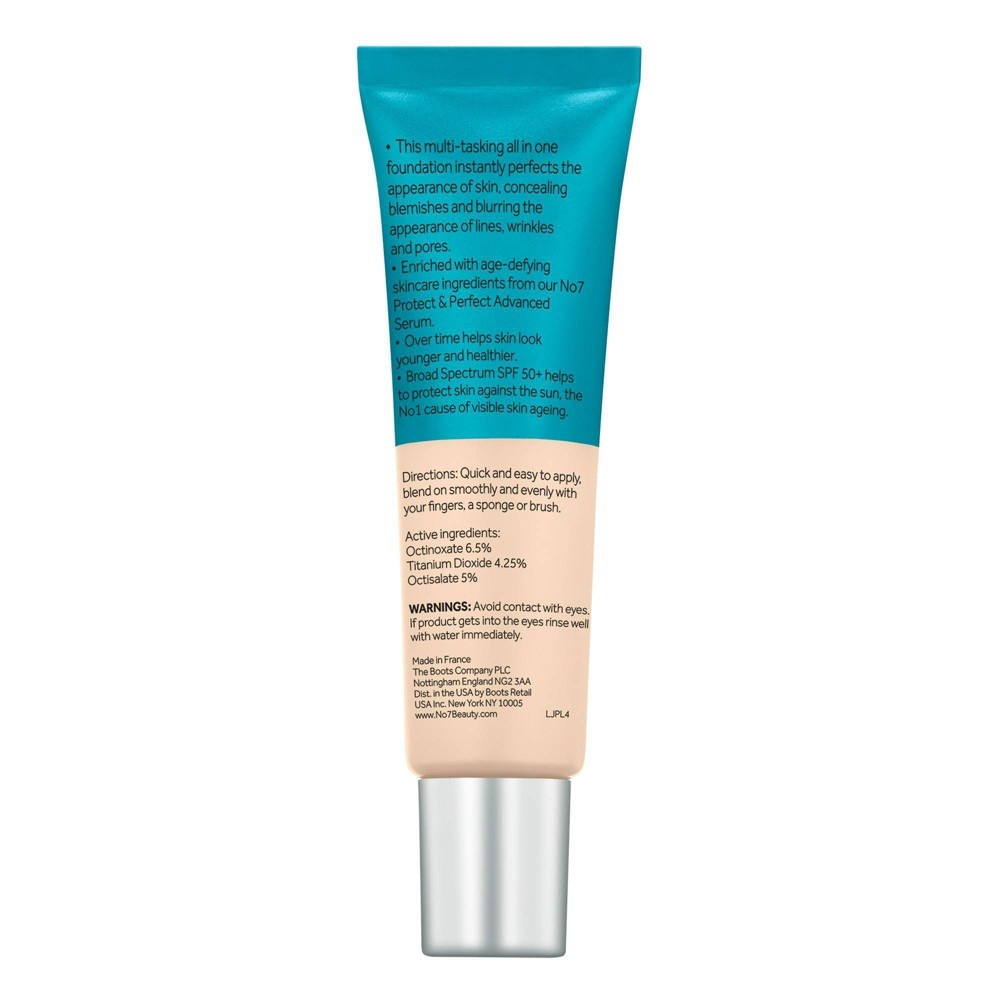 slide 2 of 3, No7 Protect & Perfect Advanced All in One Foundation SPF 50 - 04 Warm Ivory - 1 fl oz, 1 fl oz