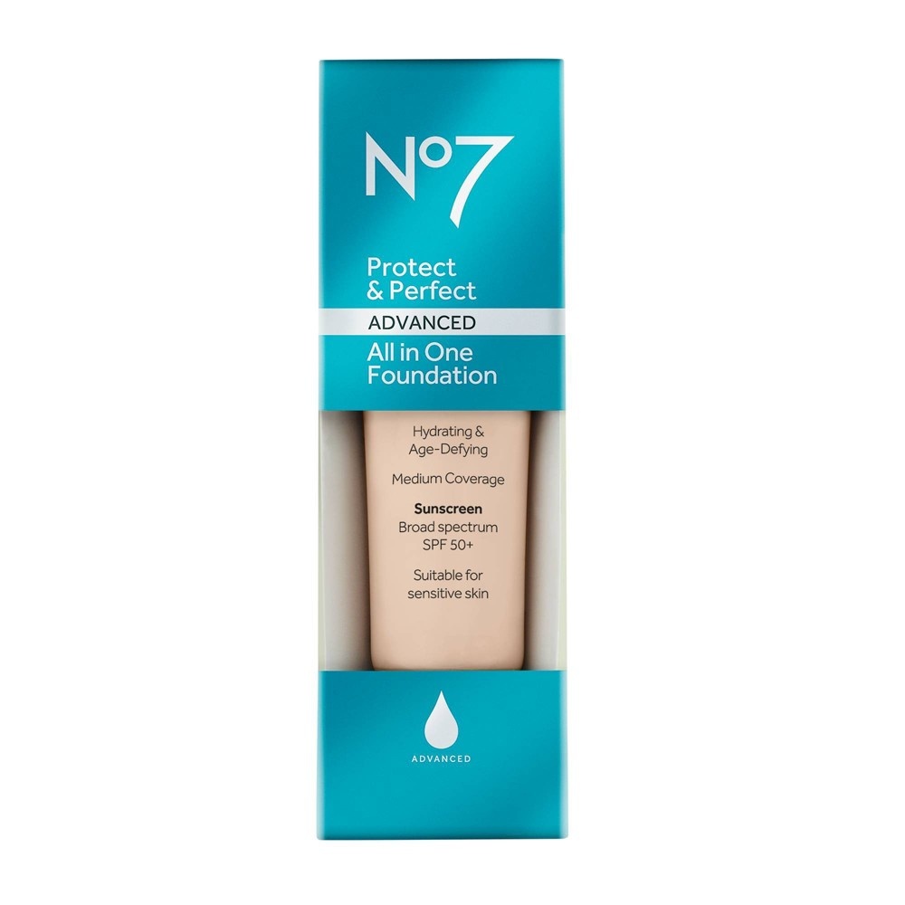 slide 4 of 4, No7 Protect & Perfect Advanced All in One Foundation SPF 50 - 02 Calico - 1 fl oz, 1 fl oz