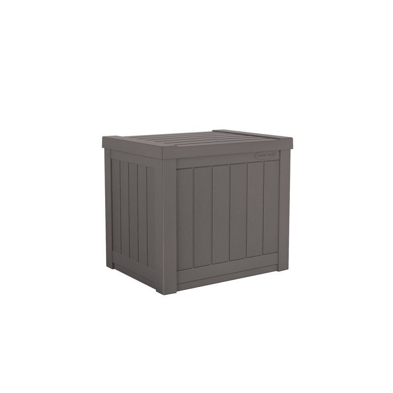 slide 1 of 8, Suncast 22gal Storage Seat Stoney Gray, 22 gal