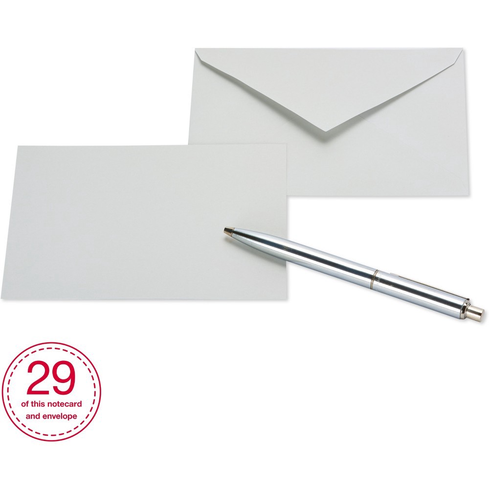 slide 4 of 10, 200ct Blank Cards with Envelopes Neutral - Spritz, 200 ct