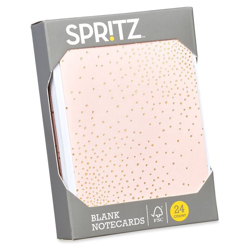 slide 6 of 6, 24ct Blank Cards with Envelopes Pink - Spritz™, 24 ct
