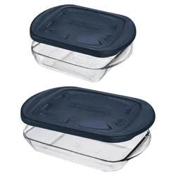 Anchor Hocking Bakeware Value Pack and Cake Dish with Plastic Lids
