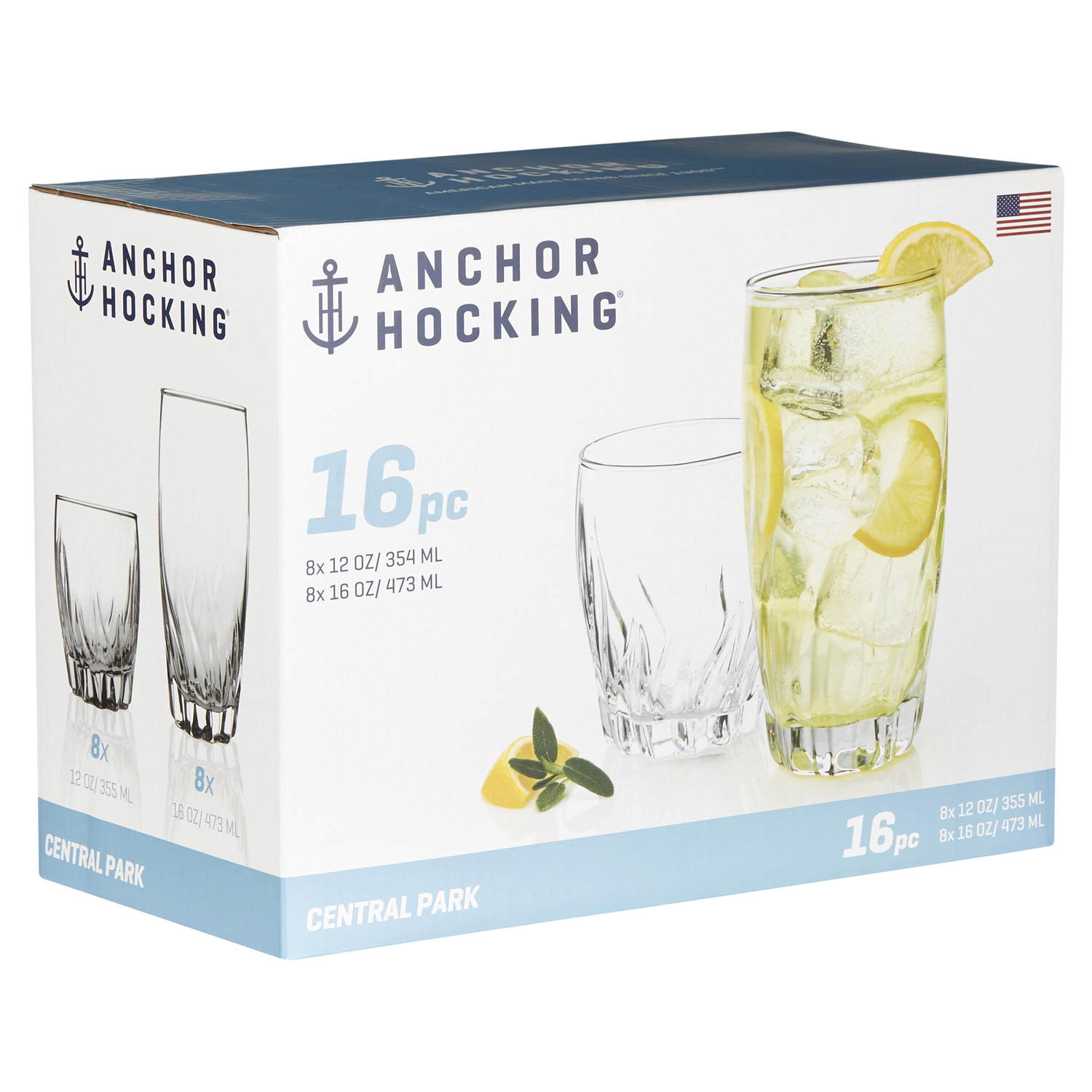 slide 4 of 5, Ah Glass Drinkware Set, 16 ct