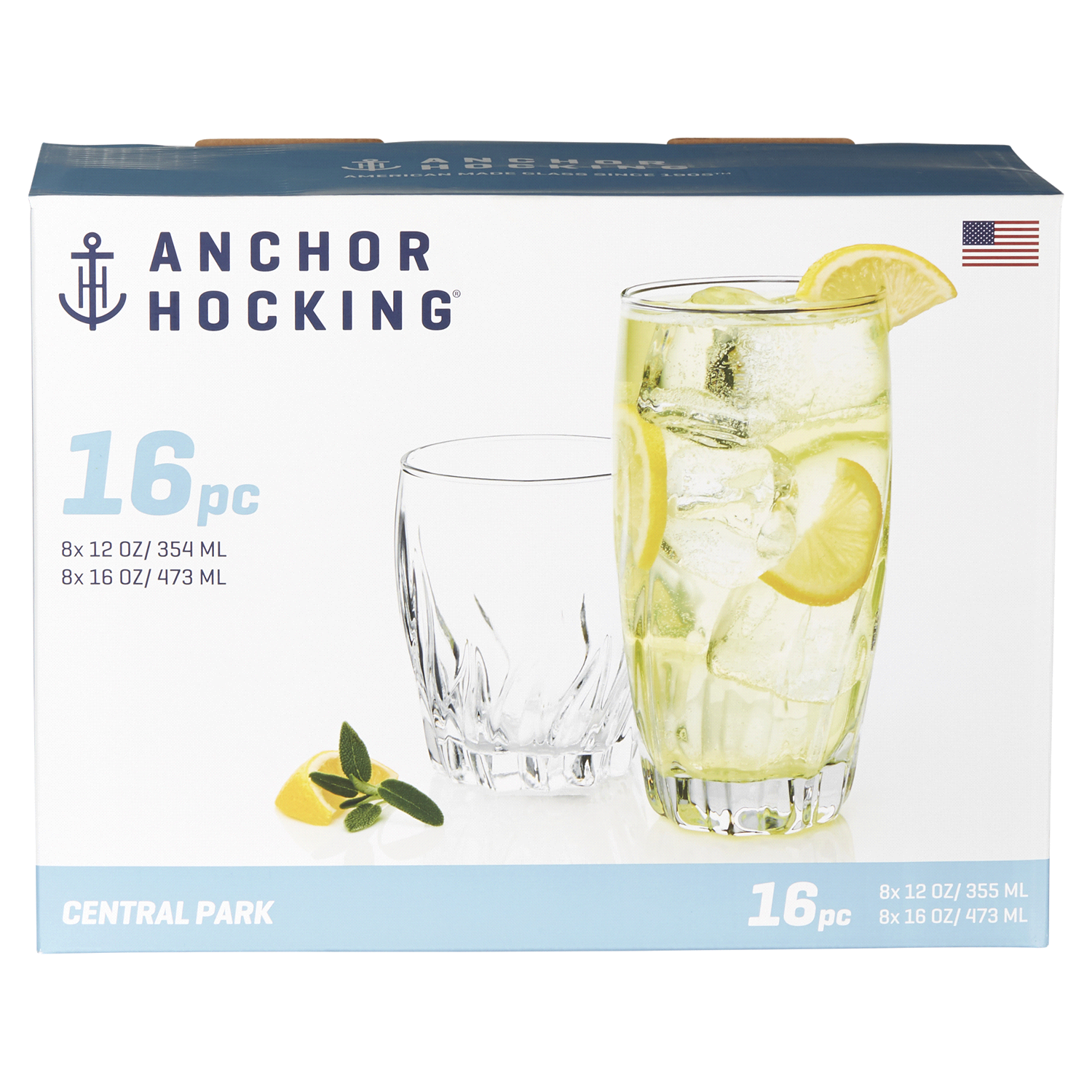 slide 1 of 5, Ah Glass Drinkware Set, 16 ct