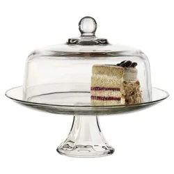 Anchor Hocking Presence Glass Cake Stand with Dome