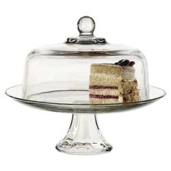 Anchor Hocking Presence Glass Cake Stand with Dome