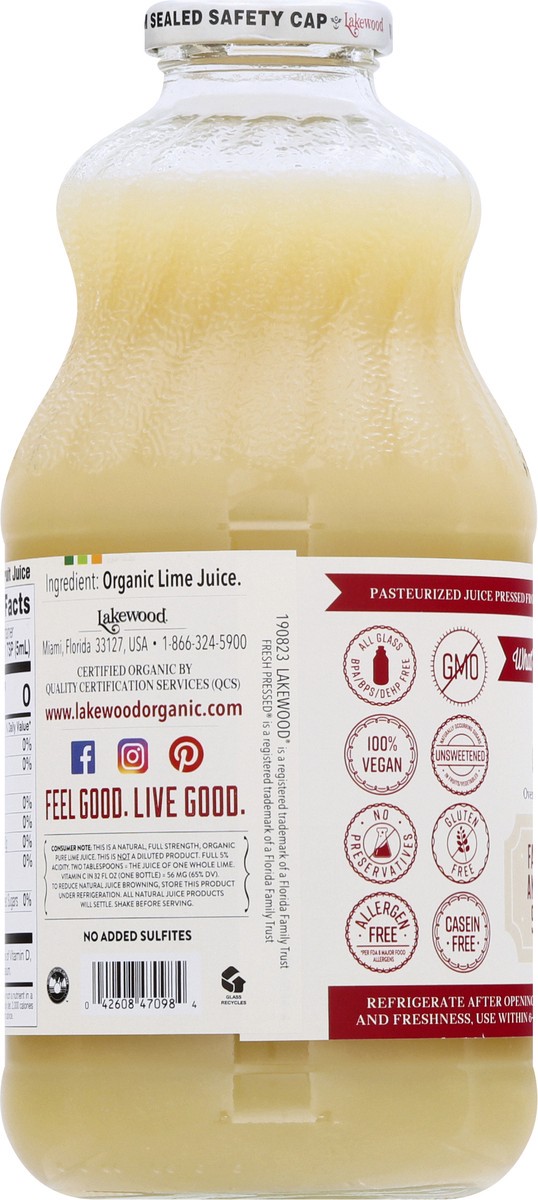 slide 3 of 12, Lakewood Organic Juice Pure Lime, 32 fl oz