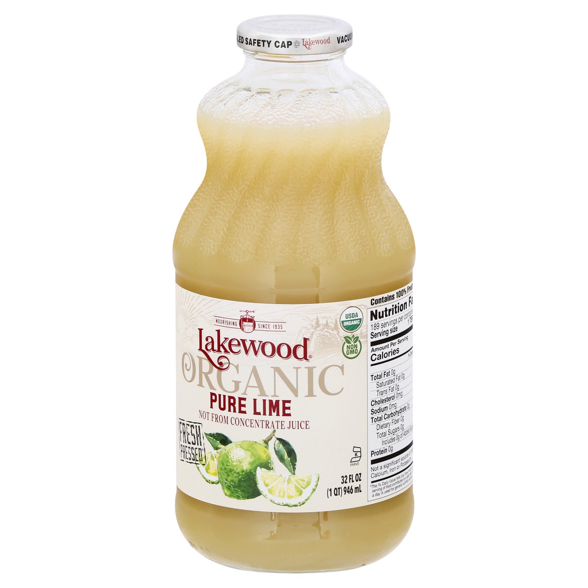 slide 6 of 12, Lakewood Organic Juice Pure Lime, 32 fl oz