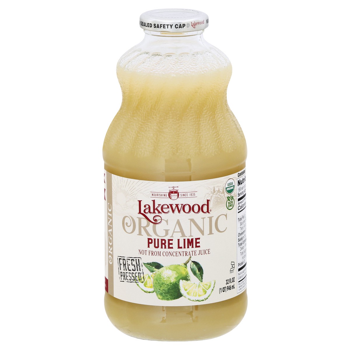 slide 1 of 12, Lakewood Organic Juice Pure Lime, 32 fl oz