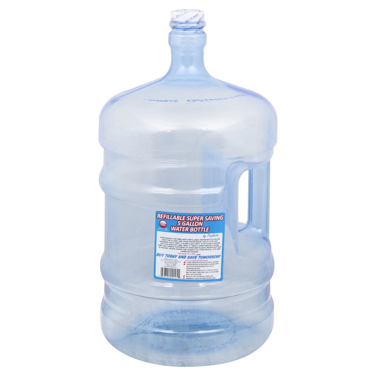 slide 8 of 10, Pimplastic Refillable 5 Gallon Water Bottle 1 ea, 1 ct