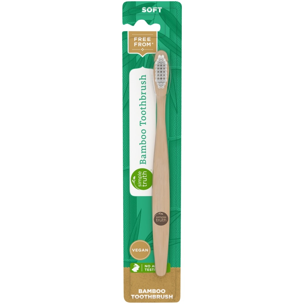 slide 1 of 1, Simple Truth Bamboo Soft Toothbrush, 1 ct