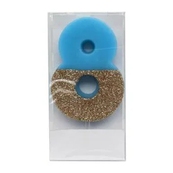 Number 8 Glitter Candle Blue/Gold - Spritz™: Birthday Cake Candle, 4" Wax, Single Piece