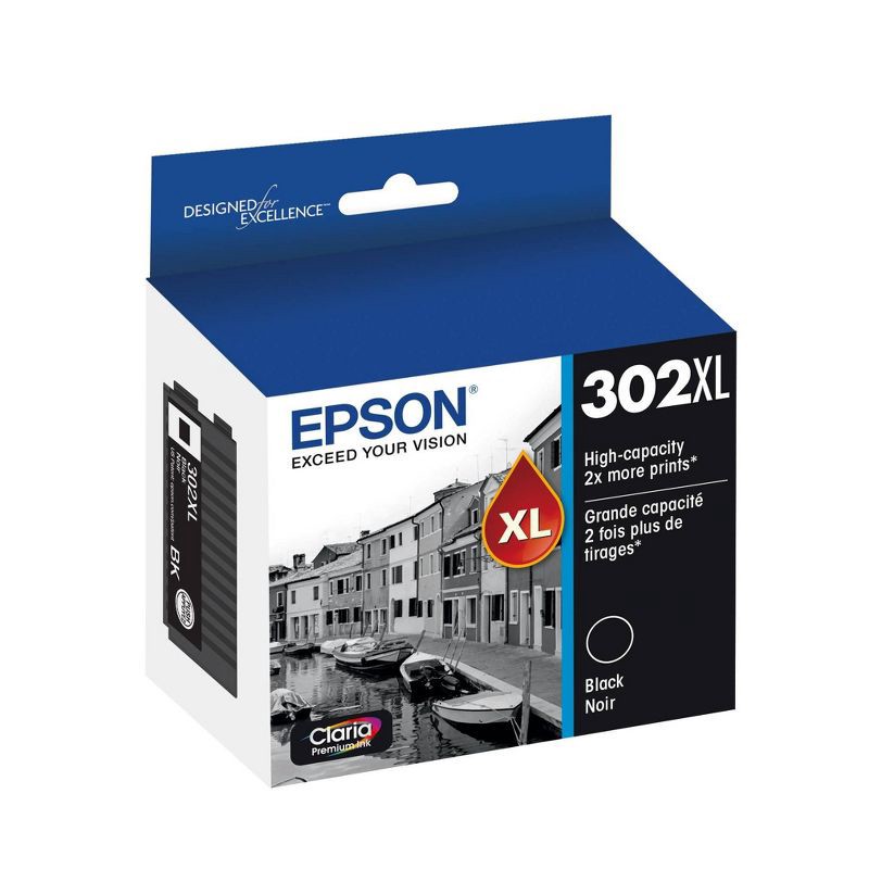 slide 2 of 4, Epson 302XL Single Ink Cartridge - Black (T302XL020-CP), 1 ct