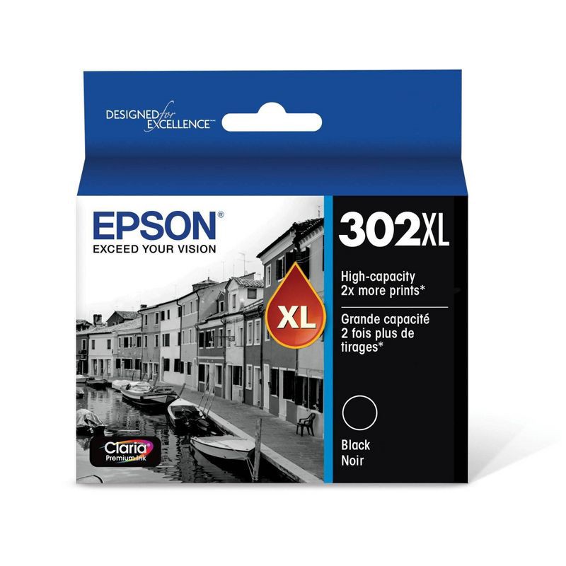 slide 1 of 4, Epson 302XL Single Ink Cartridge - Black (T302XL020-CP), 1 ct