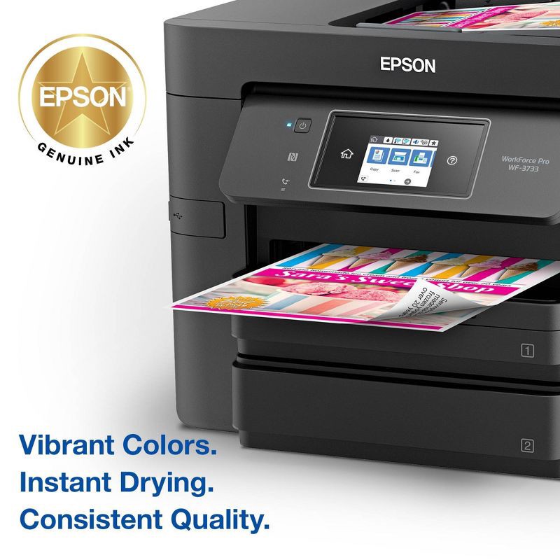 slide 3 of 6, Epson 702 Black C/M/Y 4pk Combo Ink Cartridges - Black Cyan Magenta Yellow: Standard Yield, 4 ct