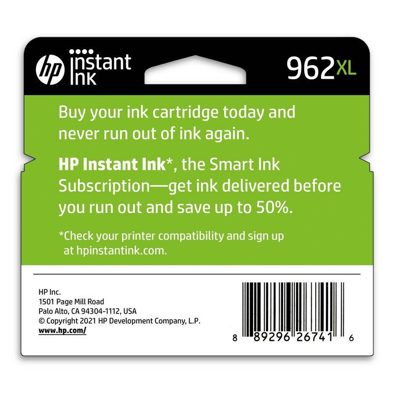 slide 4 of 6, HP Inc. HP 962XL High Yield Original Ink Cartridge - Black (3JA03AN), 1 ct