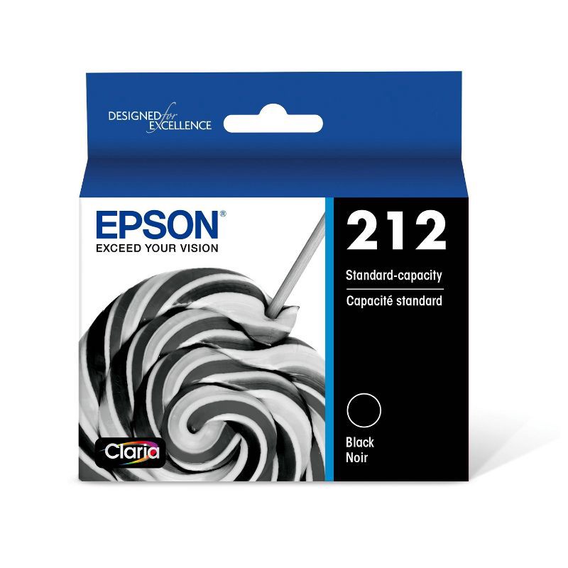 slide 1 of 5, Epson 212 Single Ink Cartridge - Black (T212120-CP), 1 ct