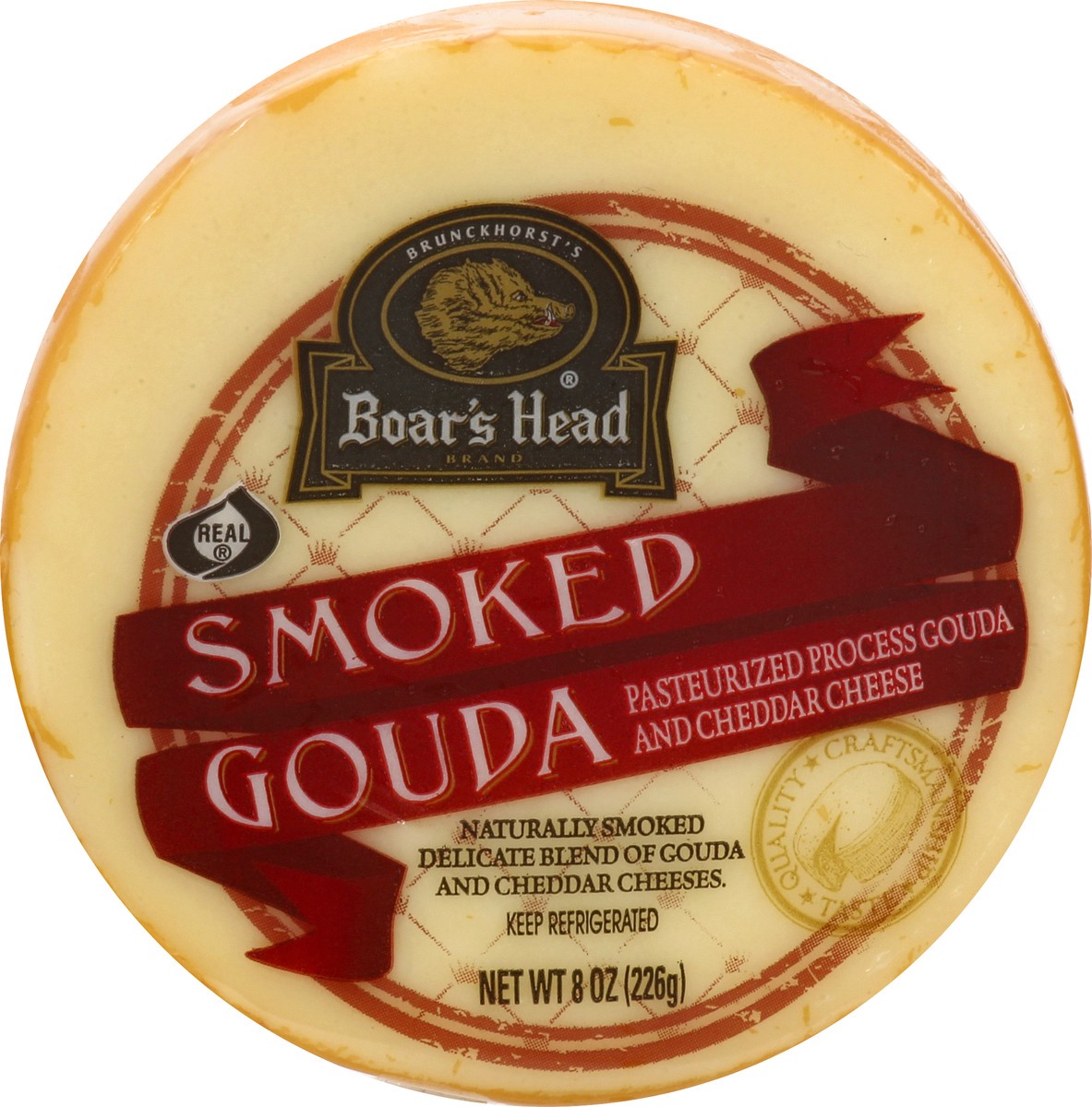 slide 6 of 9, Boar's Head Smoked Gouda Cheese, 8 oz