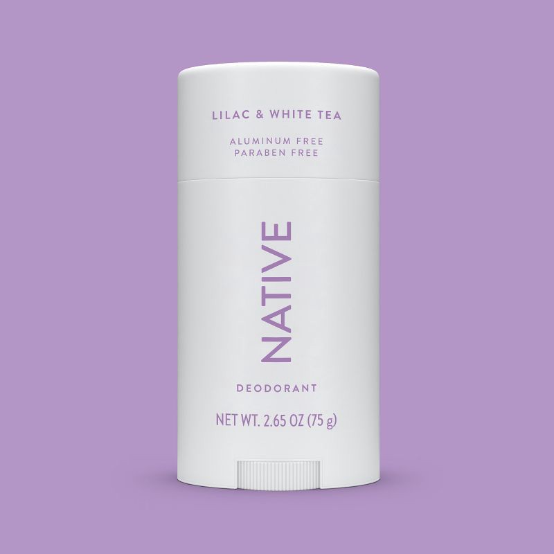 slide 7 of 9, Native Solid Deodorant for Women & Men - Lilac & White Tea - Aluminum-Free 2.65oz, 2.65 oz