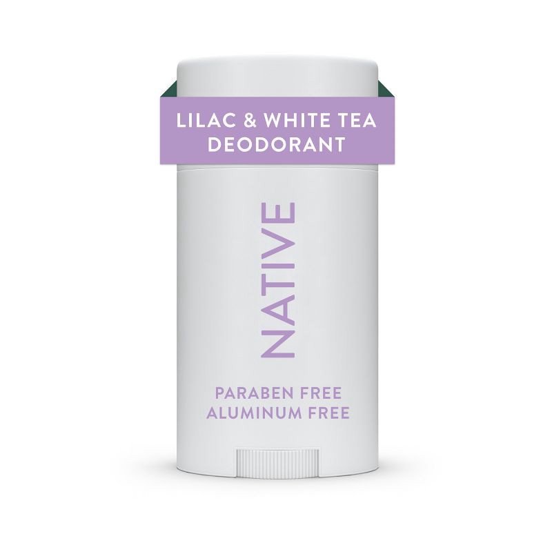 slide 9 of 9, Native Solid Deodorant for Women & Men - Lilac & White Tea - Aluminum-Free 2.65oz, 2.65 oz
