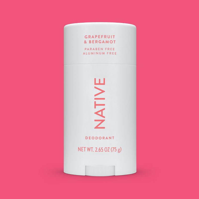 slide 8 of 10, Native Solid Deodorant for Women & Men - Grapefruit & Bergamot - Aluminum-Free 2.65oz, 2.65 oz