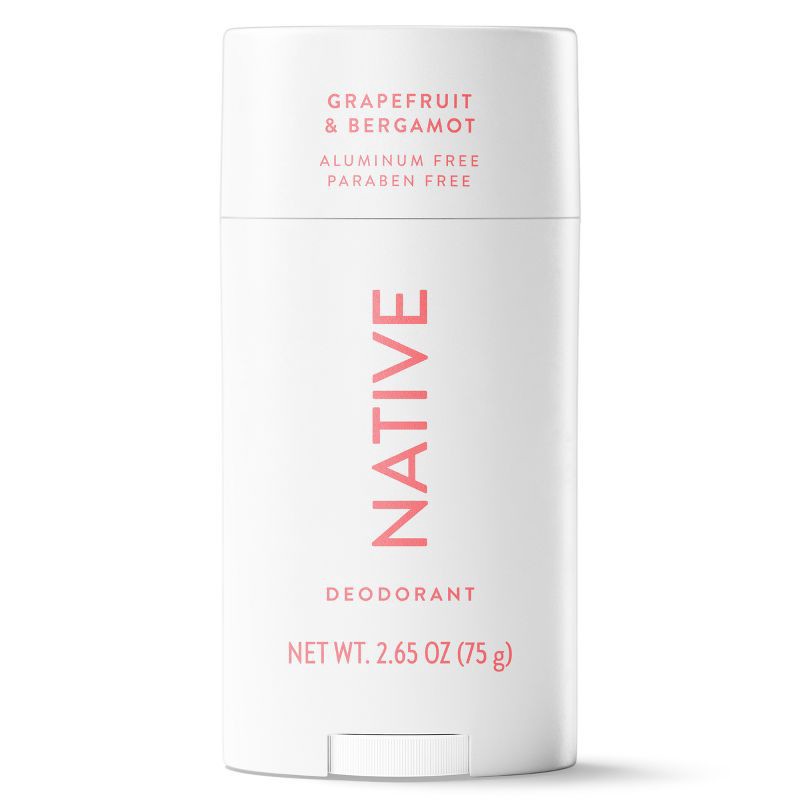 slide 9 of 10, Native Solid Deodorant for Women & Men - Grapefruit & Bergamot - Aluminum-Free 2.65oz, 2.65 oz