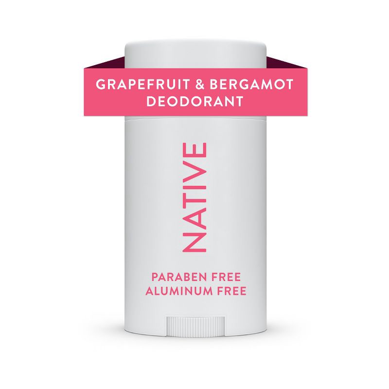 slide 10 of 10, Native Solid Deodorant for Women & Men - Grapefruit & Bergamot - Aluminum-Free 2.65oz, 2.65 oz