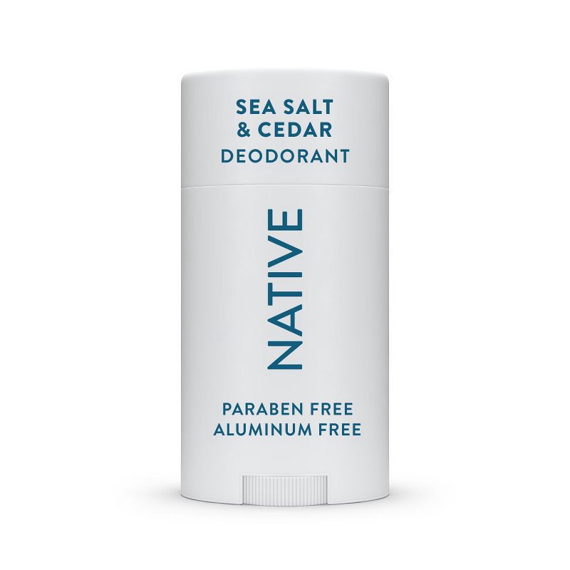 slide 1 of 10, Native Solid Deodorant for Men & Women - Sea Salt & Cedar - Aluminum-Free 2.65oz, 2.65 oz