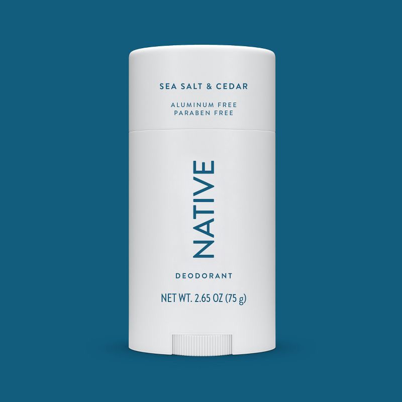 slide 8 of 10, Native Solid Deodorant for Men & Women - Sea Salt & Cedar - Aluminum-Free 2.65oz, 2.65 oz