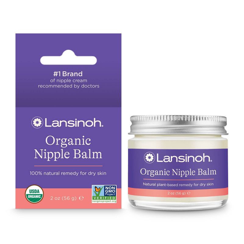 slide 1 of 8, Lansinoh Organic Nipple Butter, Breastfeeding & Postpartum Essentials - 2oz, 2 oz