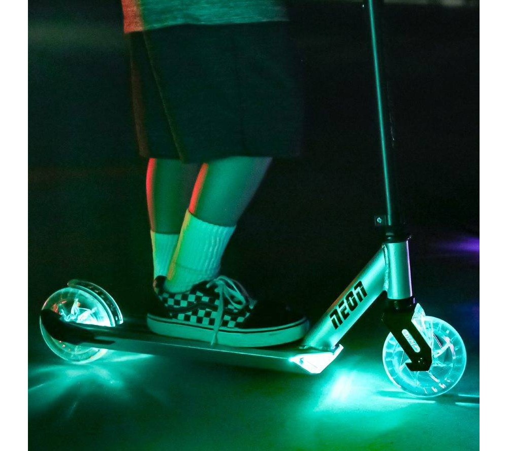 slide 2 of 8, Y-Volution Yvolution Kids' Neon Ghost LED Scooter with Light-Up Wheels, 1 ct