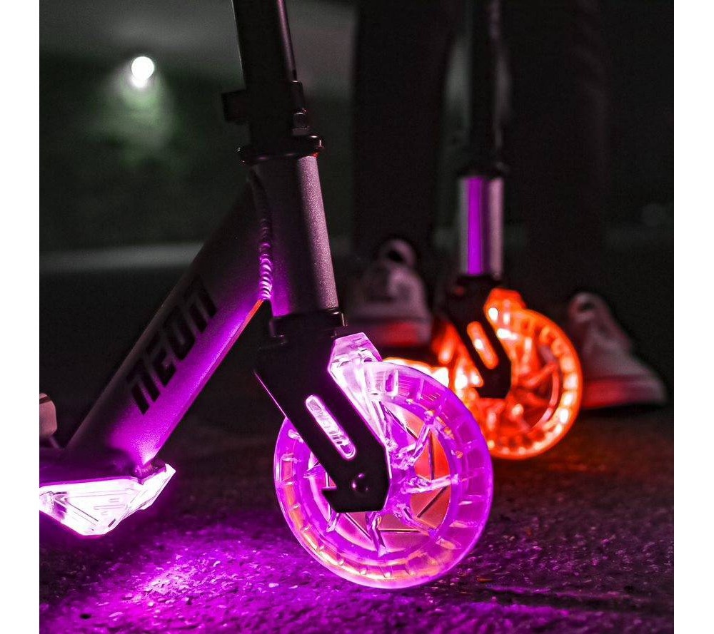 slide 7 of 8, Y-Volution Yvolution Kids' Neon Ghost LED Scooter with Light-Up Wheels, 1 ct