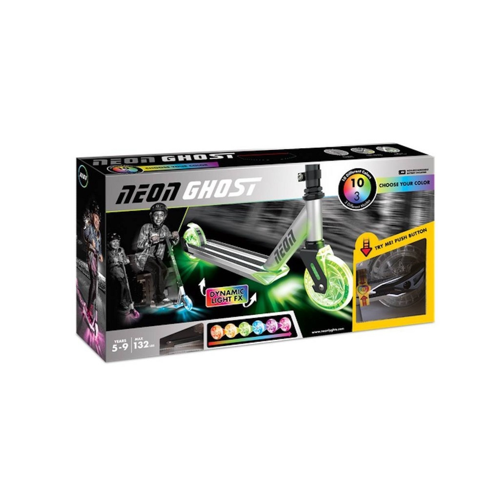 slide 5 of 8, Y-Volution Yvolution Kids' Neon Ghost LED Scooter with Light-Up Wheels, 1 ct