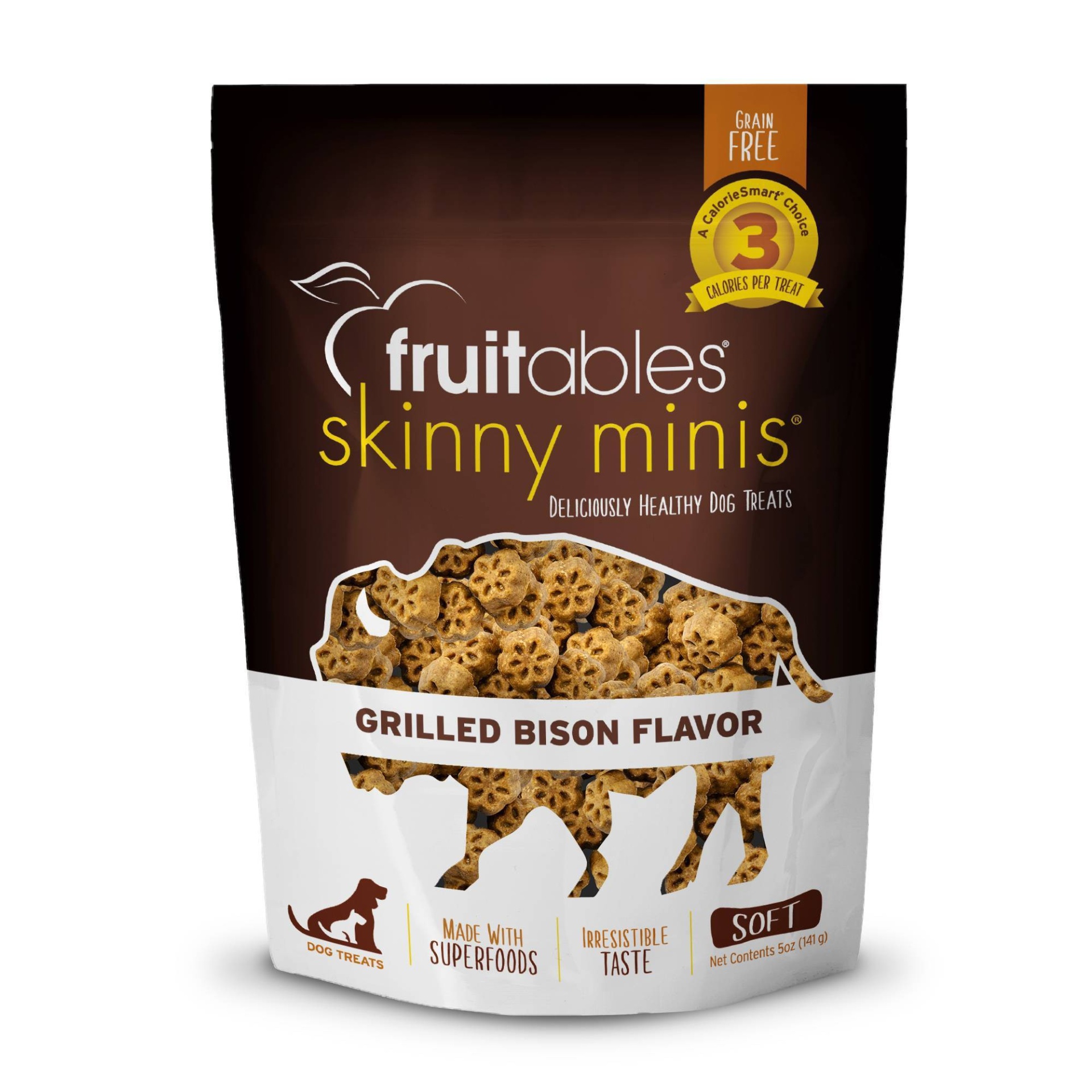 slide 1 of 4, Fruitables Skinny Minis Grilled Bison Flavor Healthy Low Calorie Dog Treats - 5oz, 5 oz