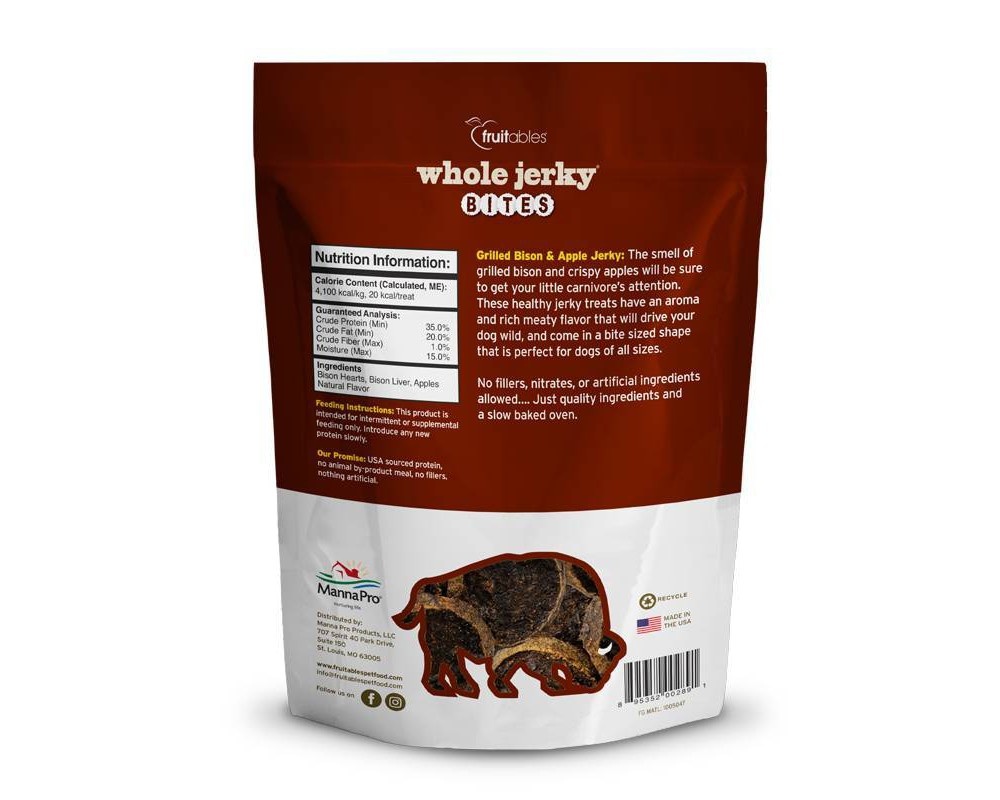 Fruitables Whole Jerky Bites Dog Treats Grilled Bison 5 oz Shipt