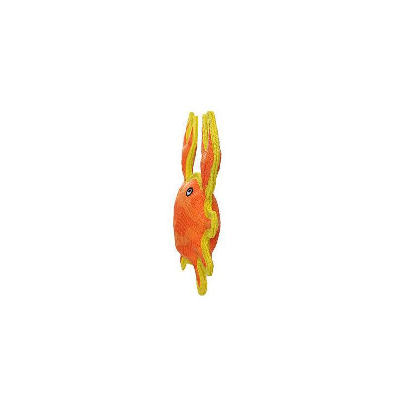 slide 3 of 5, DuraForce Crab Dog Toy - Orange, 1 ct