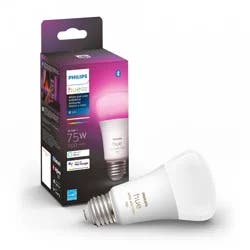 Philips Hue A19 75W Smart LED Bulb: Multicolored, Dimmable, Smartphone App Controlled, Energy Star Certified, 1100 Lumens