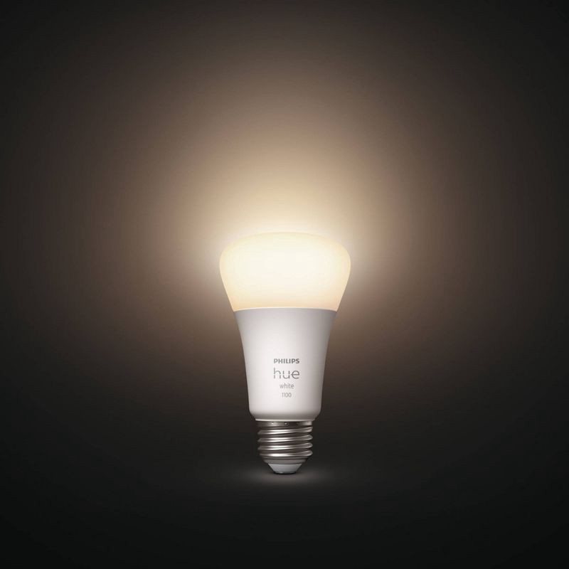 slide 3 of 8, Philips Hue A19 75W Smart LED Bulb White: Dimmable, Smartphone Controlled, 1100 Lumens, Energy Star Certified, 1 ct