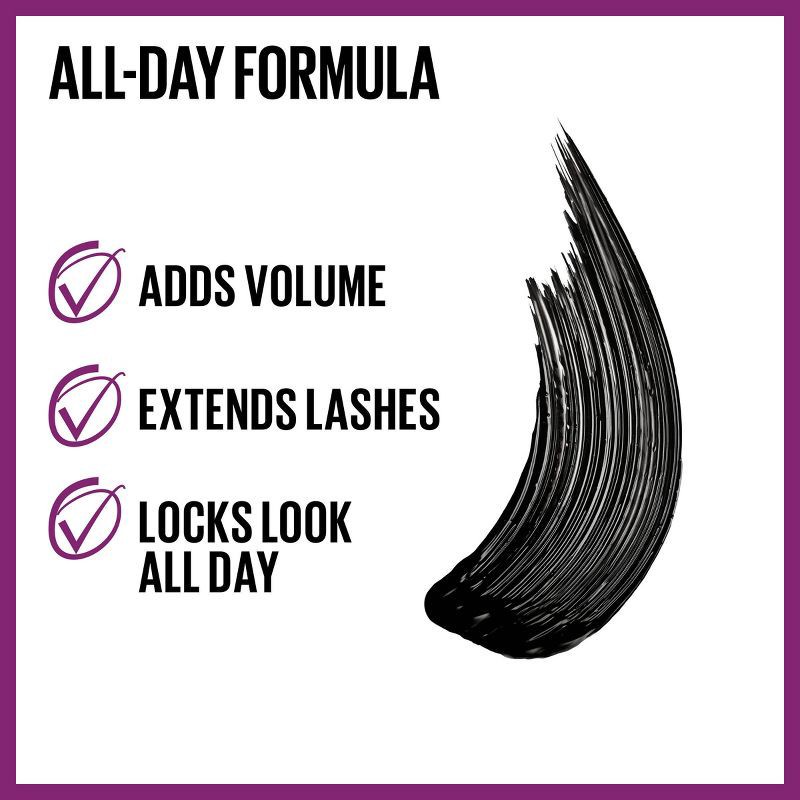 slide 3 of 6, Maybelline Falsies Lash Lift Volumizing and Lengthening Mascara - Washable Blackest Black - 0.32 fl oz, 0.32 fl oz